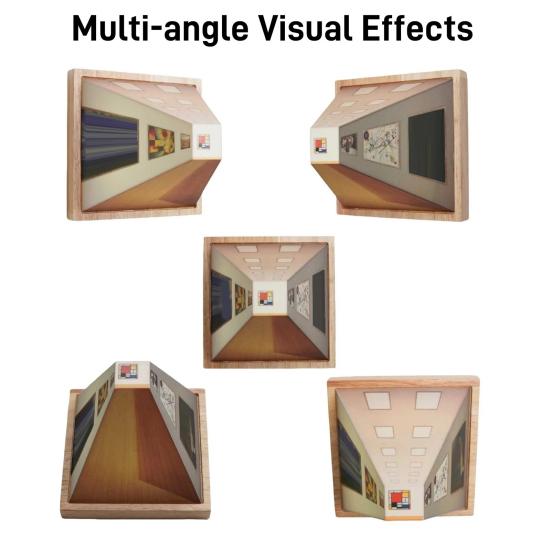 

Yousheng 3D Visual Night Light Wall Mounted Tri-Color Light Adjustment LED Lights Three Dimensional Visual Effect Light for Home Decor A
