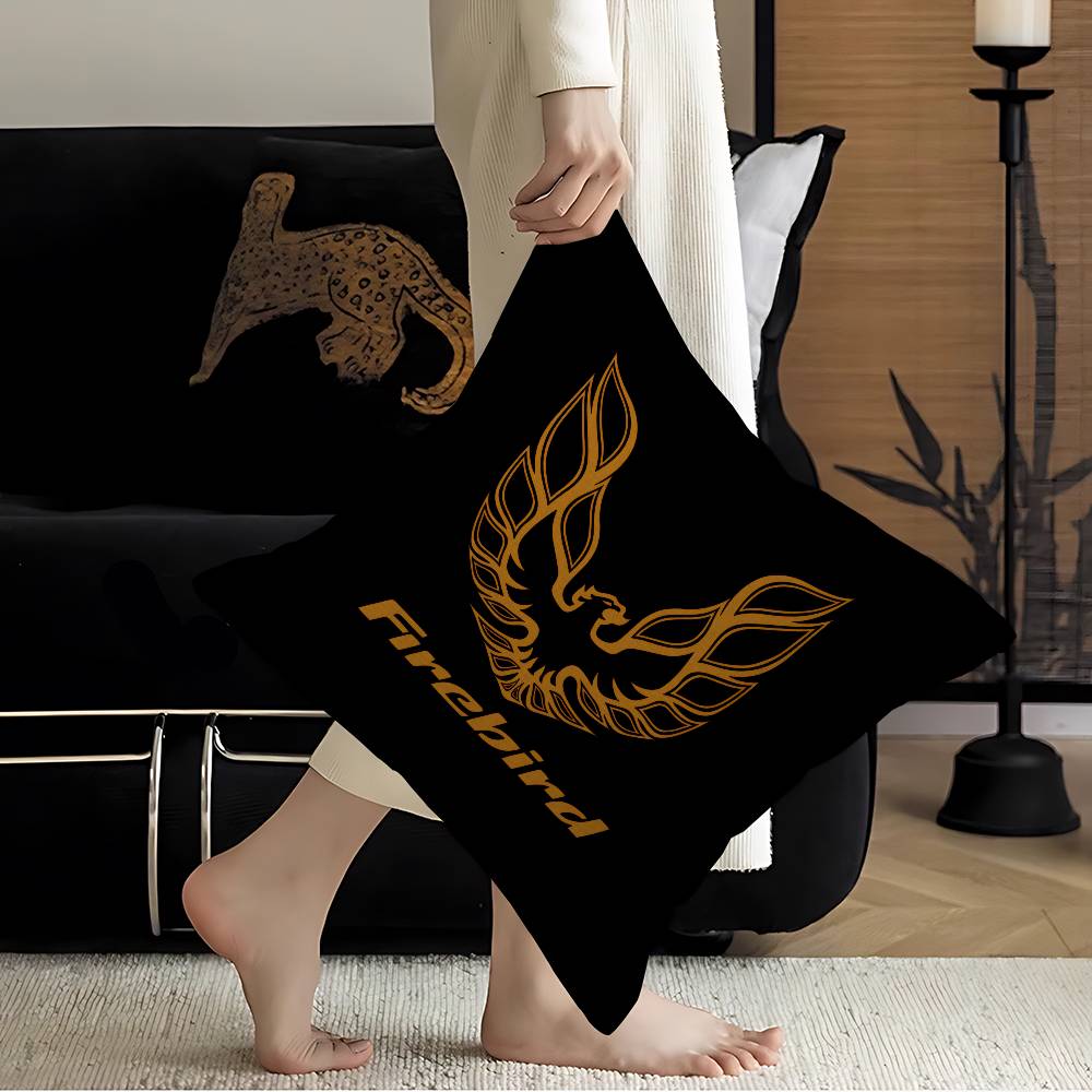 P-Pontiac F-Firebird Logo Trans-Am Pillow Cover For Bedroom Room And Living Room Sofa Decorative Cushion Cover