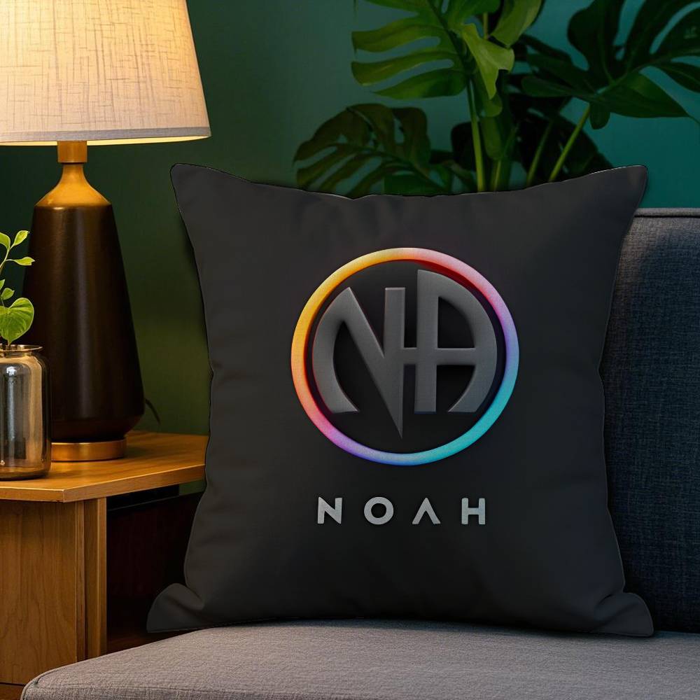 N-NOAH-HH Kissenbezug Anti-Milben Kissenbezug Unsichtbarer Reißverschluss Seidiger Kurzer Plüsch Sofakissenbezug