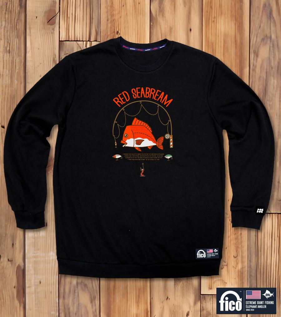 DOLDOL Fico-Mtm-217 Extreme Fishing Brand Pico Graphic Sweatshirt Long Sleeve
