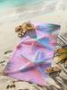 Telo mare con stampa stelle marine rosa - fibra ultrafine di qualità, scelta ideale per spiagge e piscine ad asciugatura rapida, telo da bagno costiero tropicale
