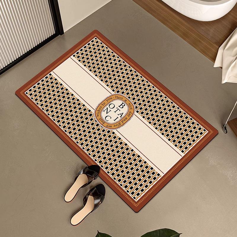 VIKAMA Bathroom Mats Kitchen Mats Front Door Mats Foot Rugs Non-slip Diatomite Mud Quick Dry Machine Washable Manageability