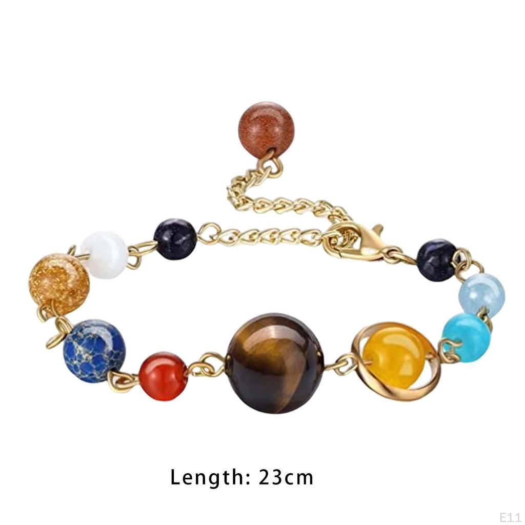 Handmade Galaxy Solar System Bracelet Jewellery Charm Lightweight Stylish Universe The Eight