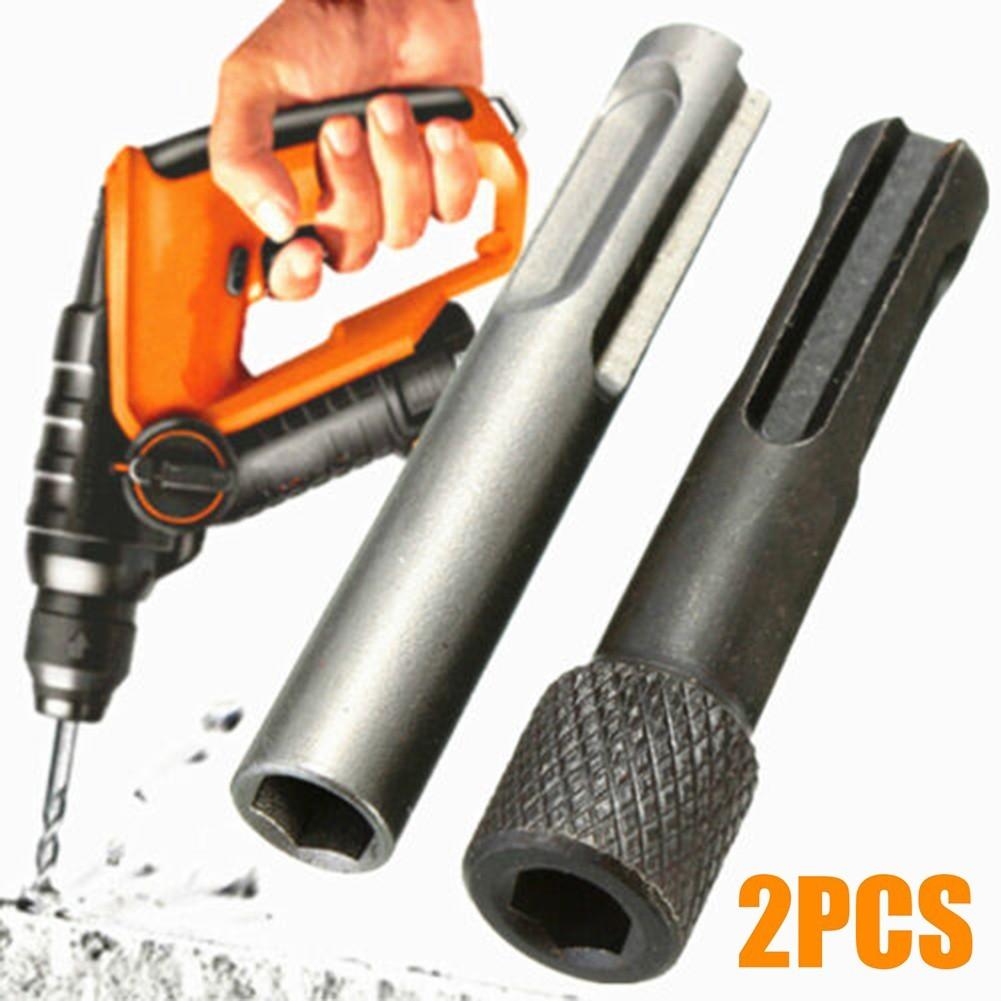 2Pcs 1/4\'\' Hex Shank SDS Screwdriver Holder Drill Bit Adaptor Magnetic Converter