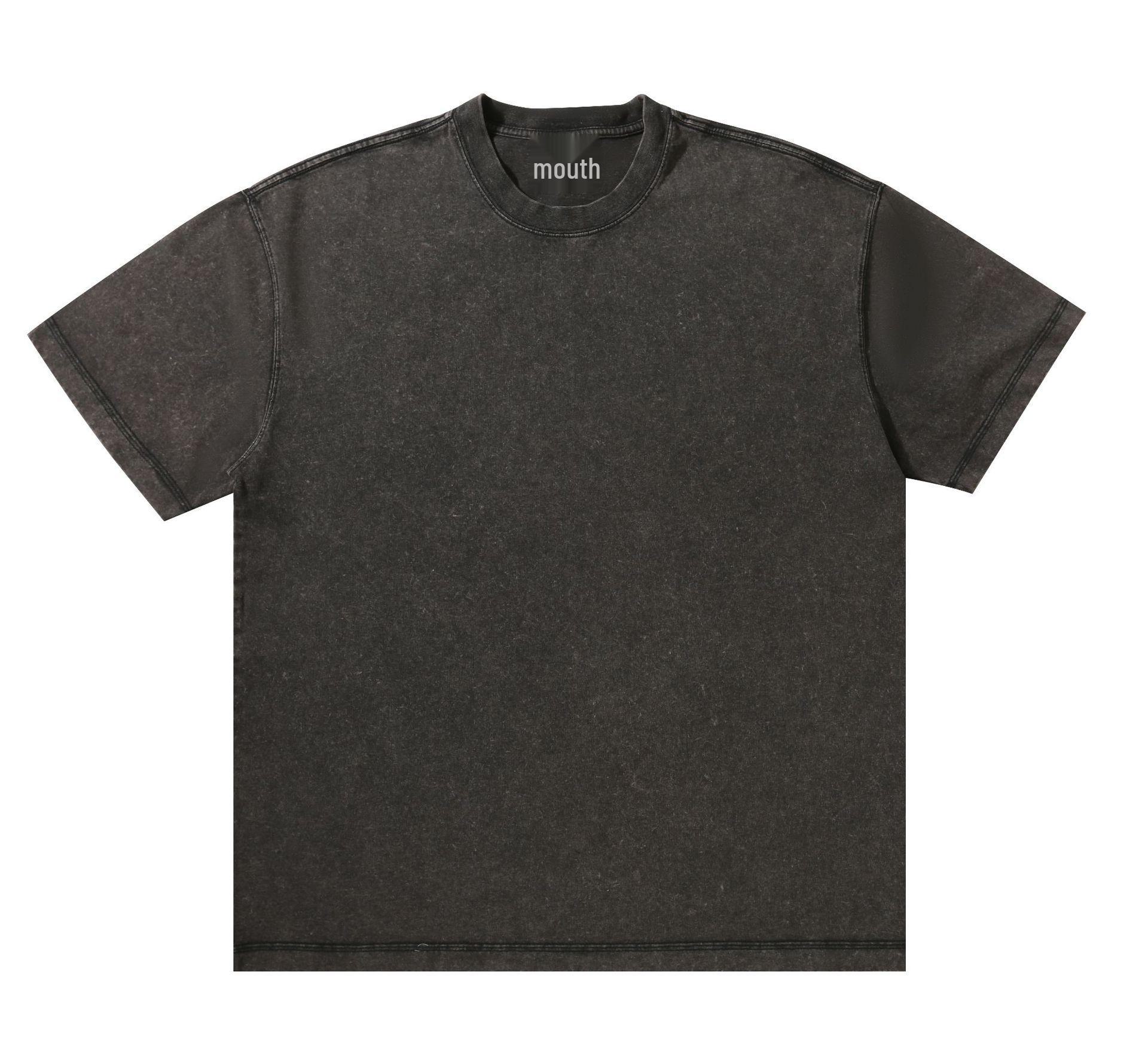 

Мужская летняя футболка oversize Batik 2024 года с короткими рукавами и круглым вырезом XL темно-серого