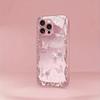 Glücksschmetterlingsmuster Rosa Metallic Gehärtetes Glas Handyhülle Für iPhone 17 16 15 14 13 12 11 Pro Max 15 Plus 17 Air 16E Hülle