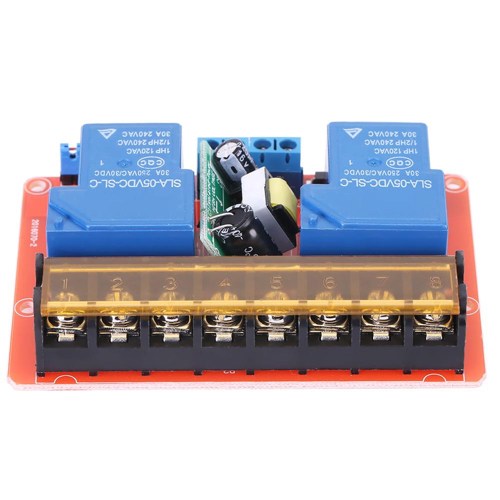 AC100V-30A Hochleistungs-2-Kanal-Relais DC5V High-Low-Level-Triggerschaltermodul
