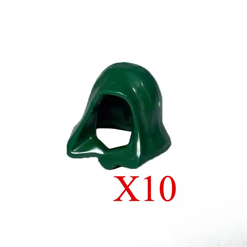 MOC Character Accessories Building Blocks Medieval Soldier Hood Wearing Coat Cape Battle Robe Mini Brick Boy Toy Gift A08