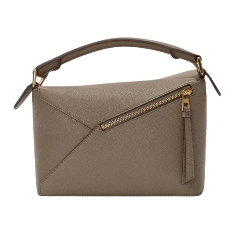 Loewe Bolso Pequeño de Piel de Becerro con Textura Puzzle para Mujer Color Topo A510P60XAW-3170