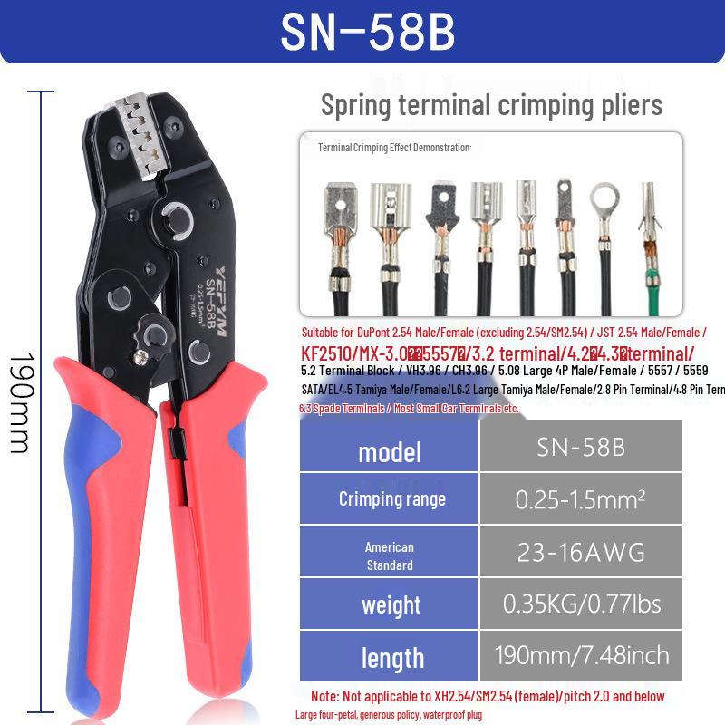 Ratchet Multifunctional Wire Crimping Pliers with Interchangeable Jaw Dies Tool Kit