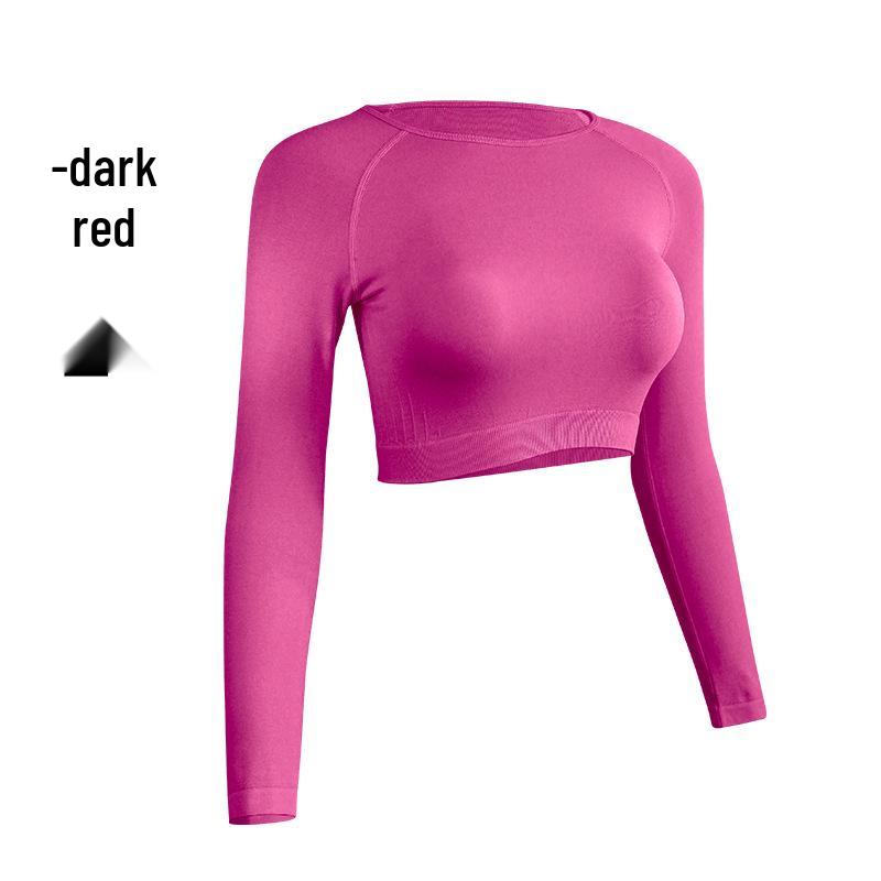 

European & American Long Sleeve Quick-Dry Slimming Yoga & Running Top Medium