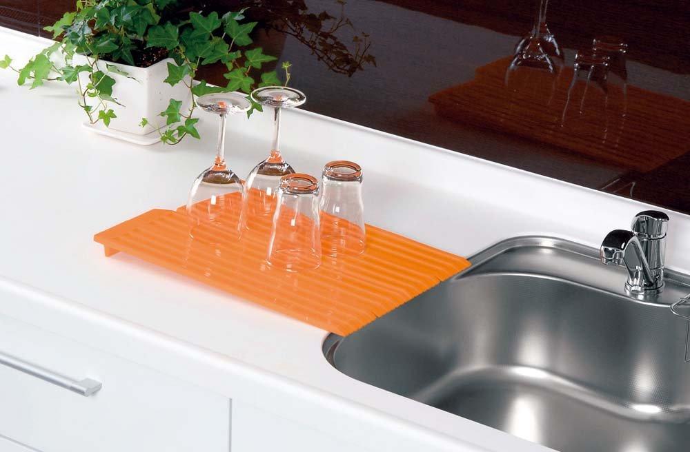 Ernest Draining Plate Orange Foldable Silicone 40028030mm/4007075mm A-75707