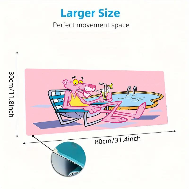 The Pink Panther2 Print  Cushion Non-slip Laptop Tablet Big Mousepad XXL Mat Mini PC Playmat With Lock edge
