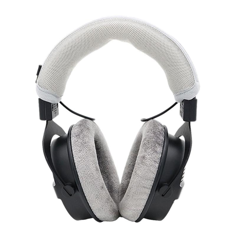 Breathable Mesh Fabric Headsets Headband Protective Guard Head Beam Sleeve for DT990 X Over Ear Headphones
