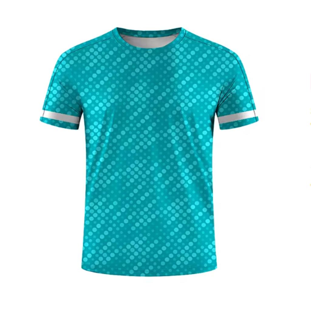 Men's 3D printed striped print breathable casual comfortable loose men's clothing sports T-shirt