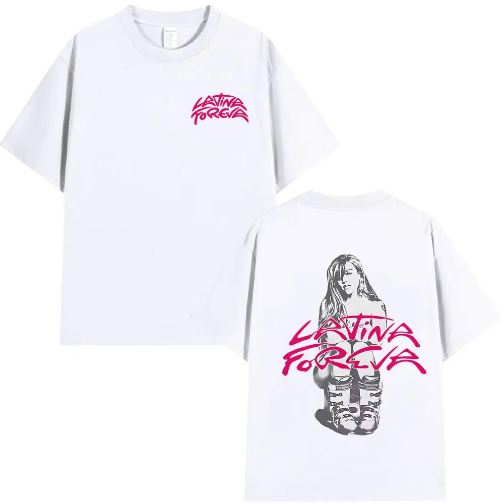 Karol G Tropicoqueta Latina Foreva 2025 Album Merch T-shirt Men's Women Fashion Oversized Streetwear Male Summer Cotton T Shirts