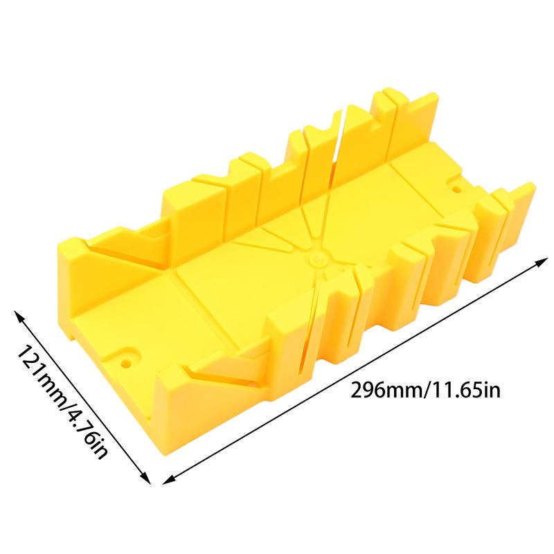 

1Pc 45/90 Degree 1Pcs Wood Cutting Clamping Miter Saw Box Woodworking Angle Cutting For Carpenter Gypsum Oblique Cutting Tool жовтий