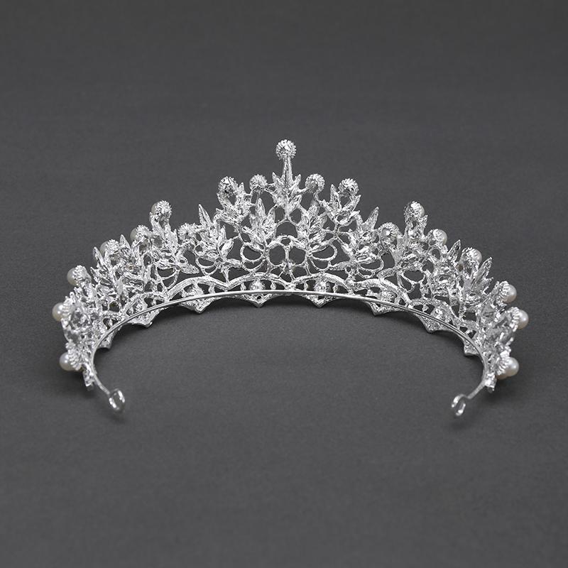 Itacazzo Bridal Headwear Full of Noble Atmosphere Dazzling Silver-colour Ladies' Crown for Wedding