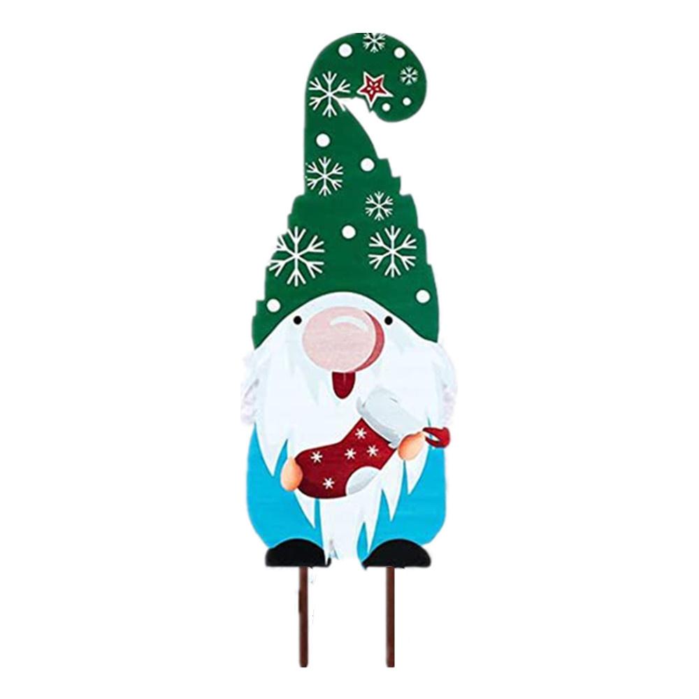 

Рождественское украшение для двора, уличное украшение для сада, дорожки, двора, газона, декоративные колышки Санта-Клауса, декор для рождественской вечеринки, сделай сам, украшение зелёный