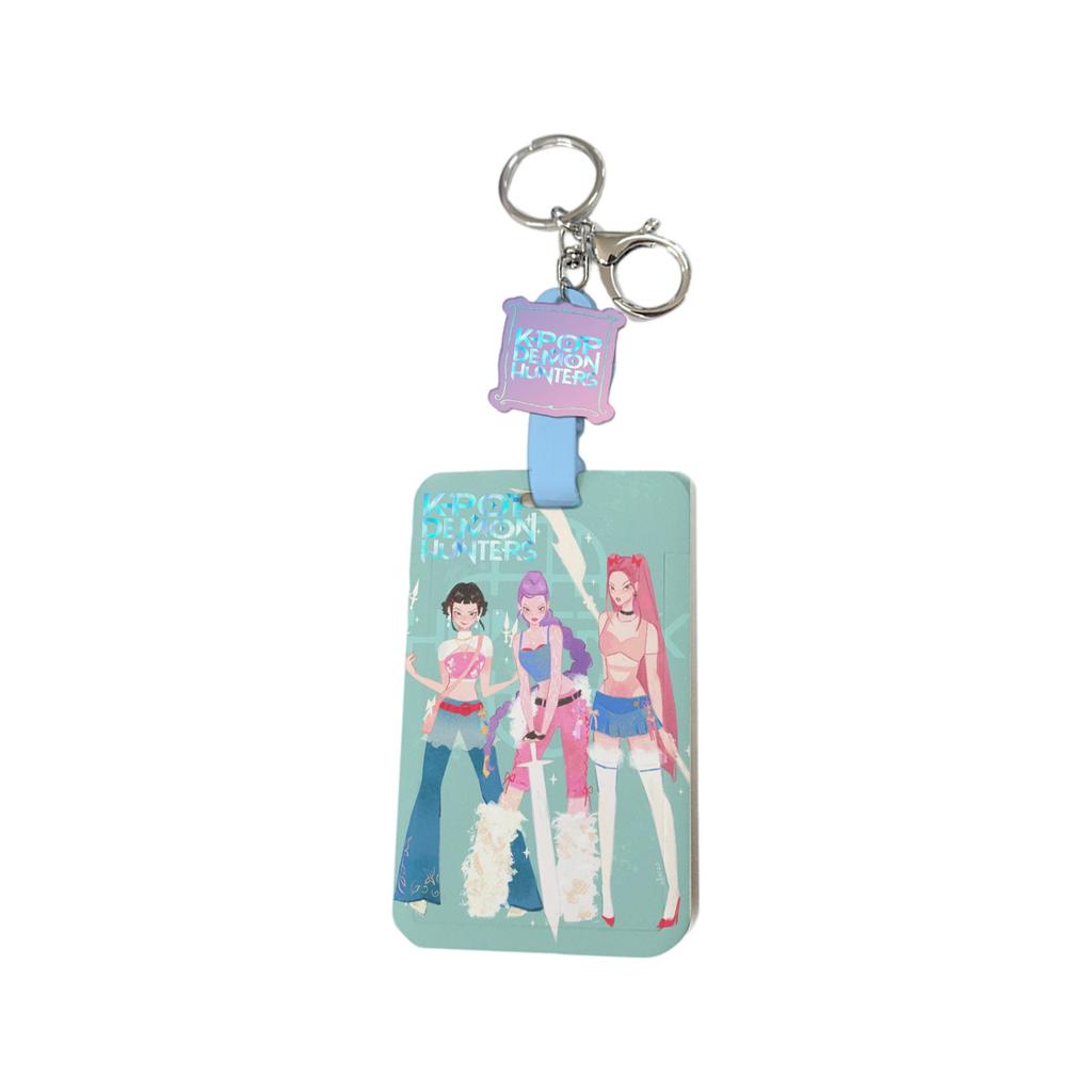 Push-pull Sliding Card Holder Acrylic Decorative Keychain Automatic Retractable Rope
