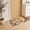 Slip Resistant Door Mat Cute Cat Bathroom Rug, Anti-Slip Absorbent Bath Washable Plush Tile And Wood Floor Kitty for Entrance Kitchen Home Decor