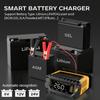 26A Battery Charging Adapter 6V/12V/24V Automatic Charging Adapter With LCD Display for LiFePO4 Battery Car Motorcycle