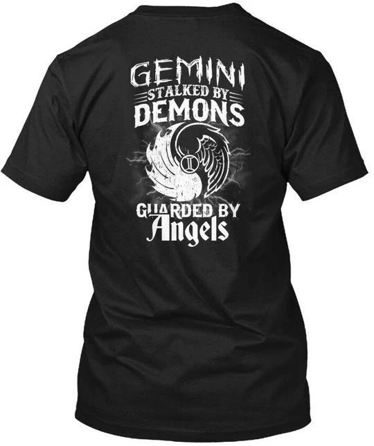 Gemini Stalked By Demons - Guarded Angels T shirt Made in the USA Size S to 5XL S