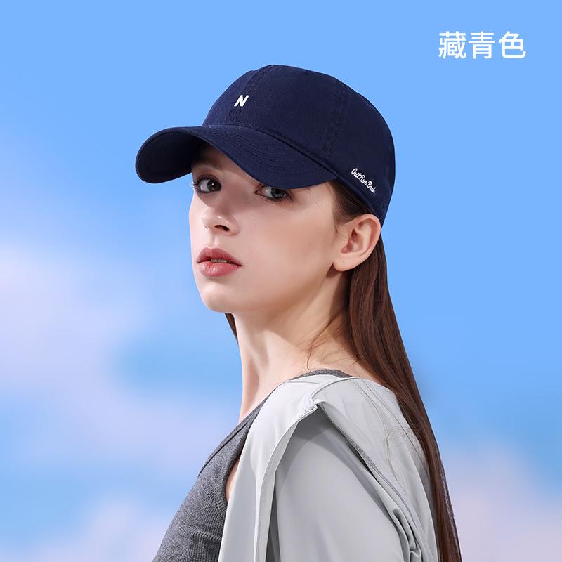 

Pure cotton soft top high quality letter embroidered baseball cap cap women s outdoor face small sunscreen sun hat M（56-58cm）