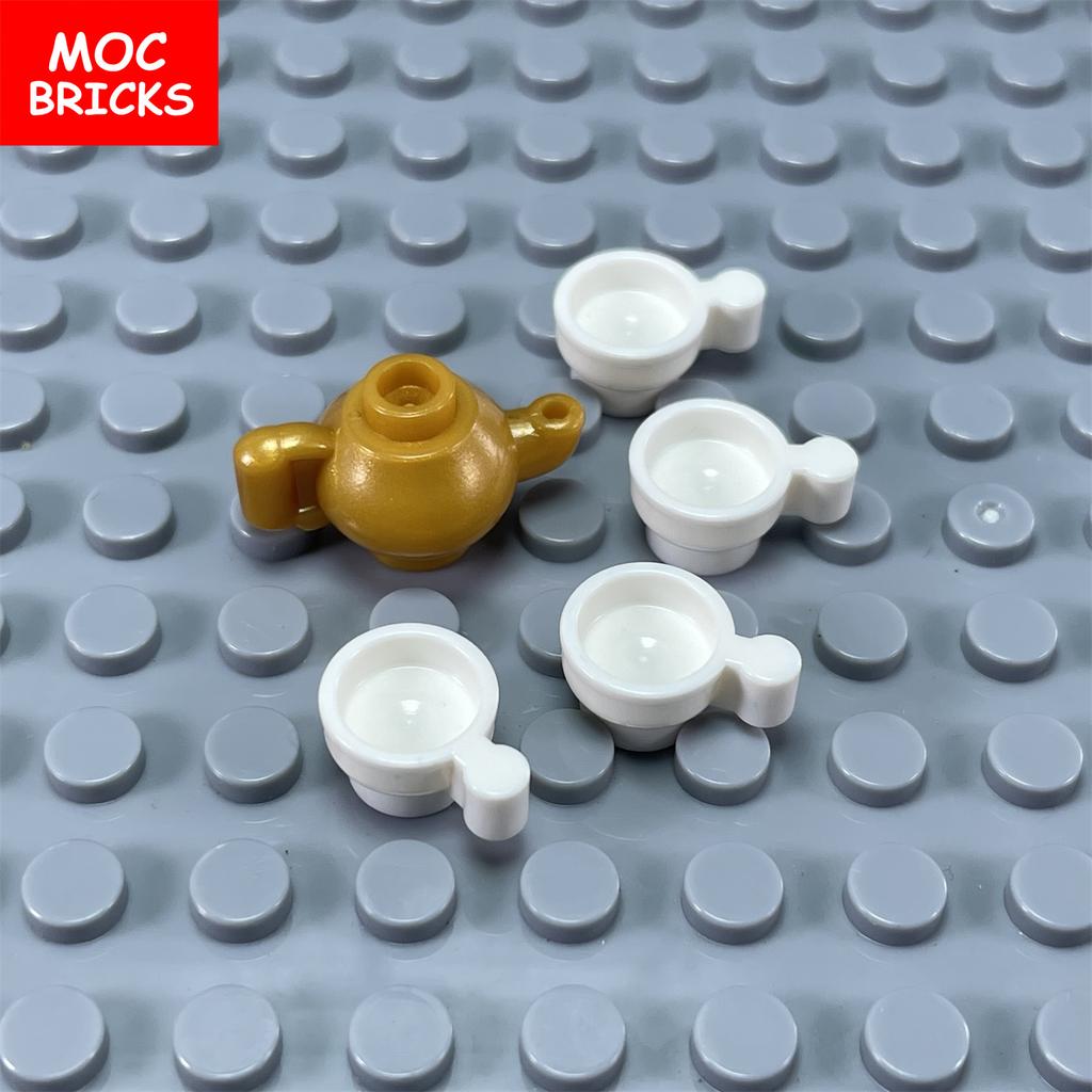 MOC Blocks Teapot Utensil Cup Chinese KUNG FU Tea Genie Lamp 98383 Learning Construction bricks Action figure Toy kid gift idea