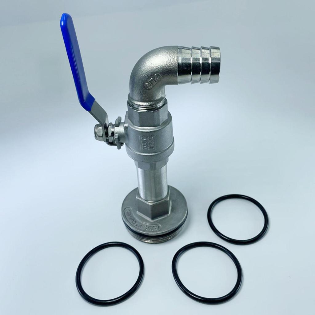 Drum Faucet Dn50 Stainless Steel 90 Degree 2" Stainless Steel Barrel Faucet