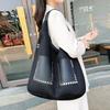 Rivet Fashion Tote Bag For Women With Hollow Design For Casual Outings