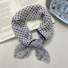 Hair Band Small Square Scarf Neckerchief Printed Silk Scarf Sweet Polka Dot Print Scarves  Daily