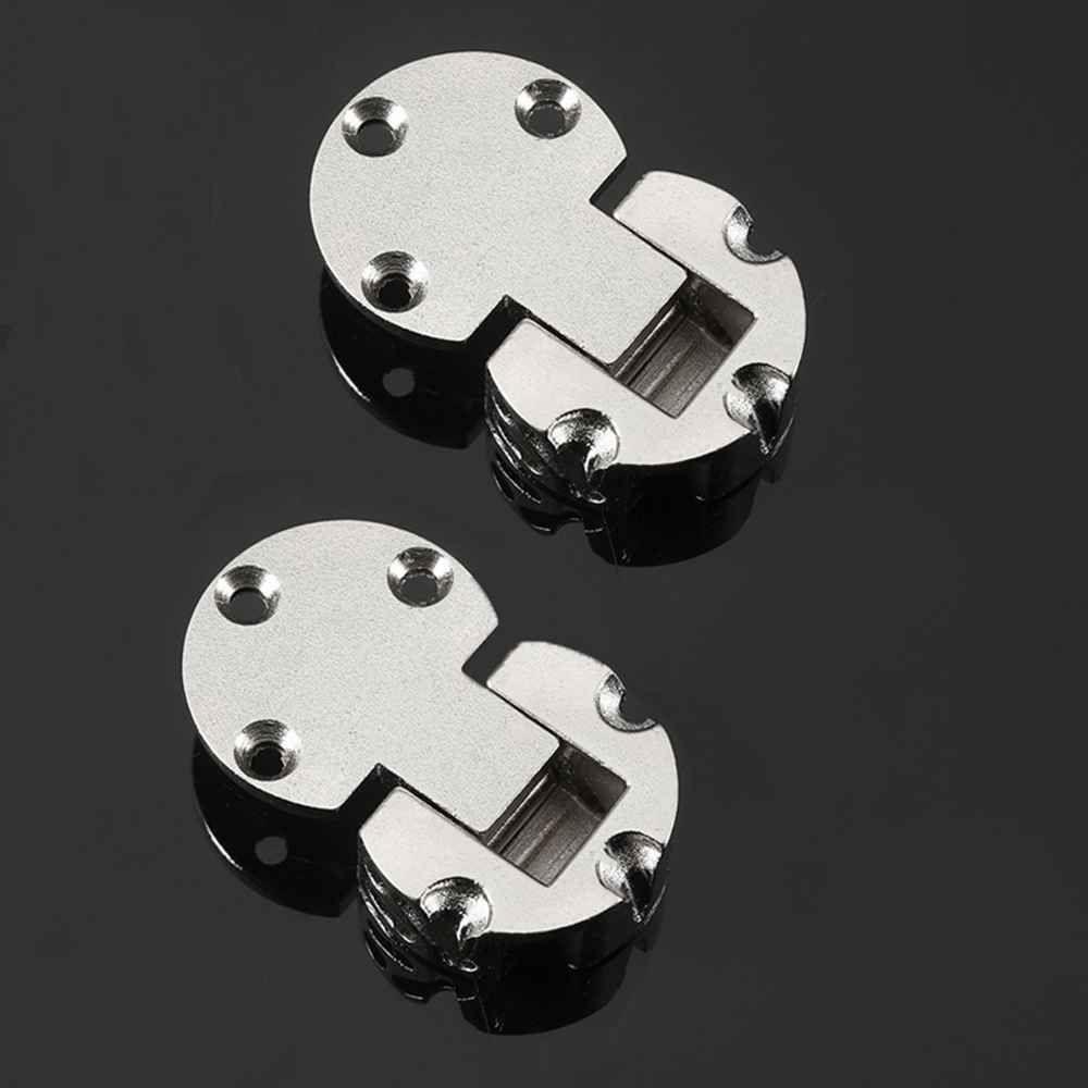 2Pcs Folding Hinges Cabinet Door Flap Hidden Hinge Zinc Alloy Invisible Hinges Furniture Fitting Practical Home Hardware