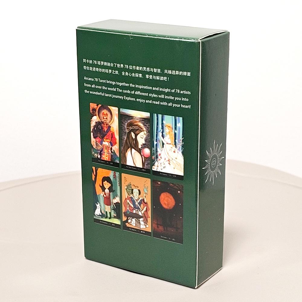 Arcana 78 Tarot Deck 78 Pcs Tarot Cards 10.3*6cm Based on Rider Waite System Feature The Artworks of 78 Talented Artists
