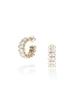 Macier Baguette Square Hoop Earrings (Gold)