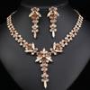 3pcs Palace Style Necklaces and Earrings Exquisite Zircon Accessories for Brides Weddings and Decorations for Banquet Dresses