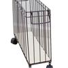 Nordic Style Iron Storage Basket with Wheels for Books, Snacks, Magazines, Yoga Mats & Sports Equipment
