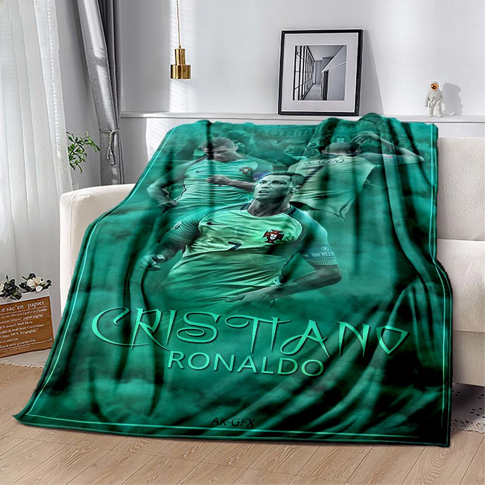 Football Players Action Blanket Warmthful Decor Suitable for Picnics Chair Couch for All Occasions Stylish Decor