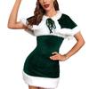 New Green Adult Christmas Costume Santa Uniform Women's Christmas Day Performance Costume Set