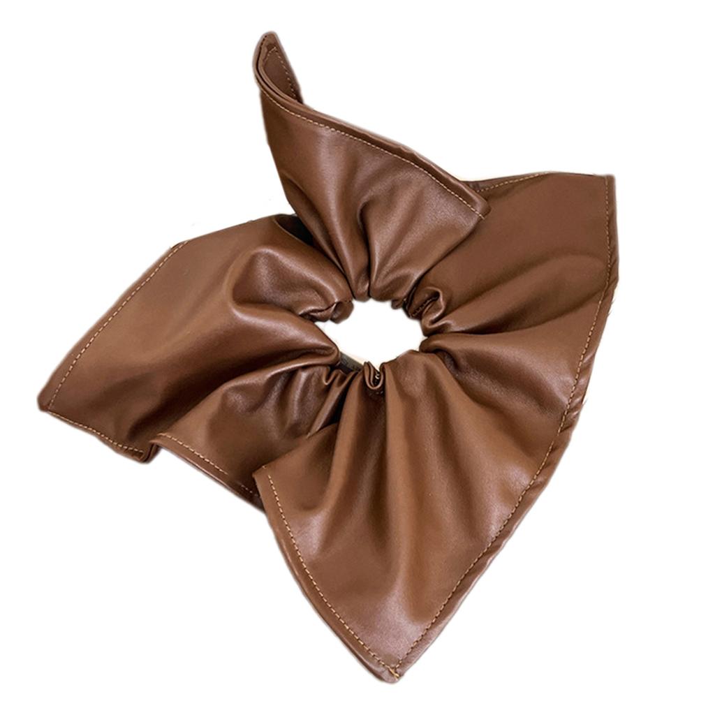 Multiuse PU Hair Scrunchie for Trendy Hairdos Soft Elastic Hair Rope for Daily Wear Elegant Hair Styling Band Ornament