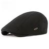 Autumn Winter Knitted Flat Cap for Men Women Retro British Style Solid Color Newsboy Hat Warm Wool Beret Casual Duckbill Cap
