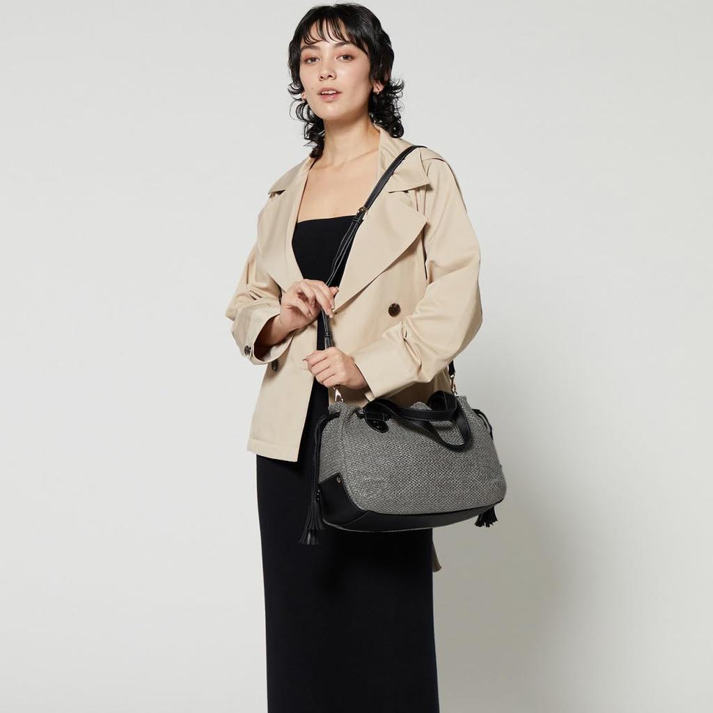 Labagagerie Side Tassel Summer Tote, Medium, B007202, Ivory (33)