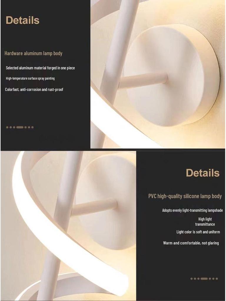 Modern Minimalist LED Spiral Wall Light - Warm Soft Bedroom Decor & Aisle Illumination