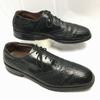 70s-80s Vintage Allen Edmonds Saddle Shoes Black Size 9A Men's