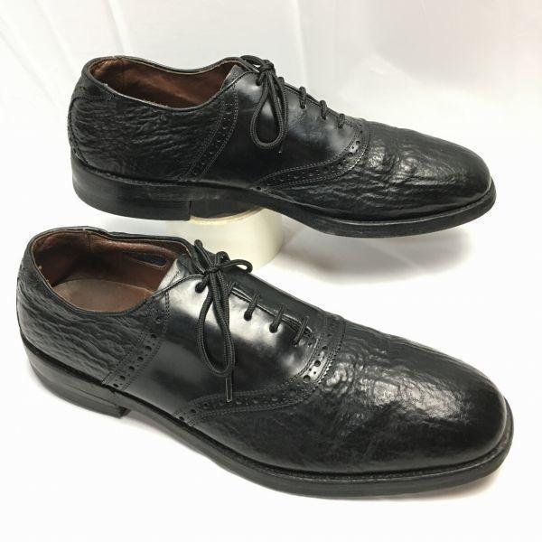 

70s-80s Vintage Allen Edmonds Saddle Shoes Black Size 9A Men s
