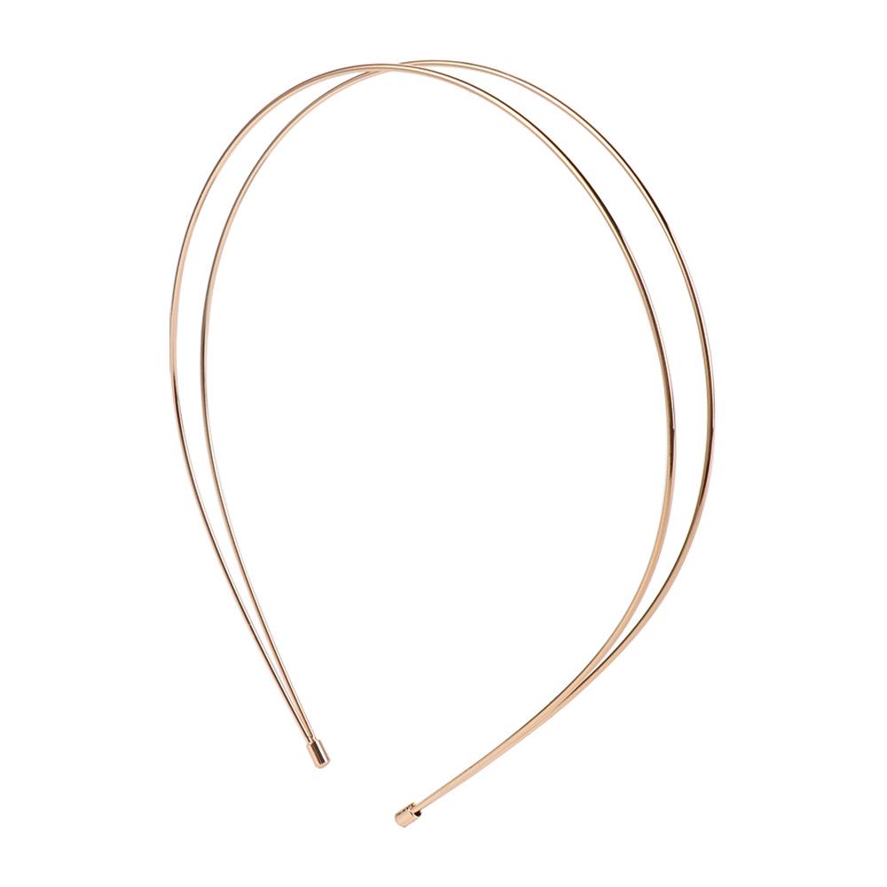 

Hair Accessories Alloy Double Root Hair Bands Silver Waterproof Retro Gold Head Hoop DIY Thin Metal Hair Hoop Work золотий