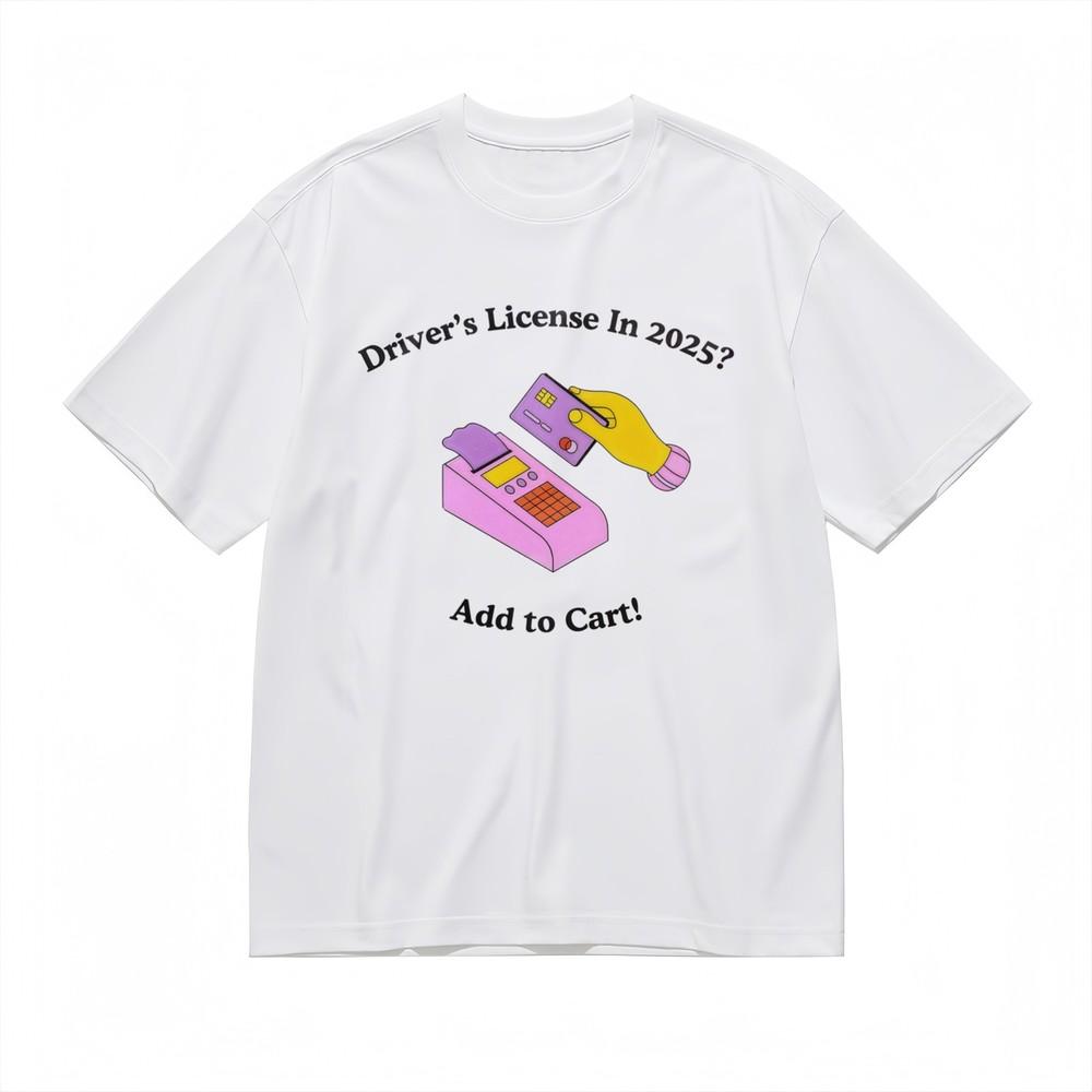 

Women s Oversize T-shirt With Tech Lifestyle Graphic Unisex White 100%Cotton Top 4XL