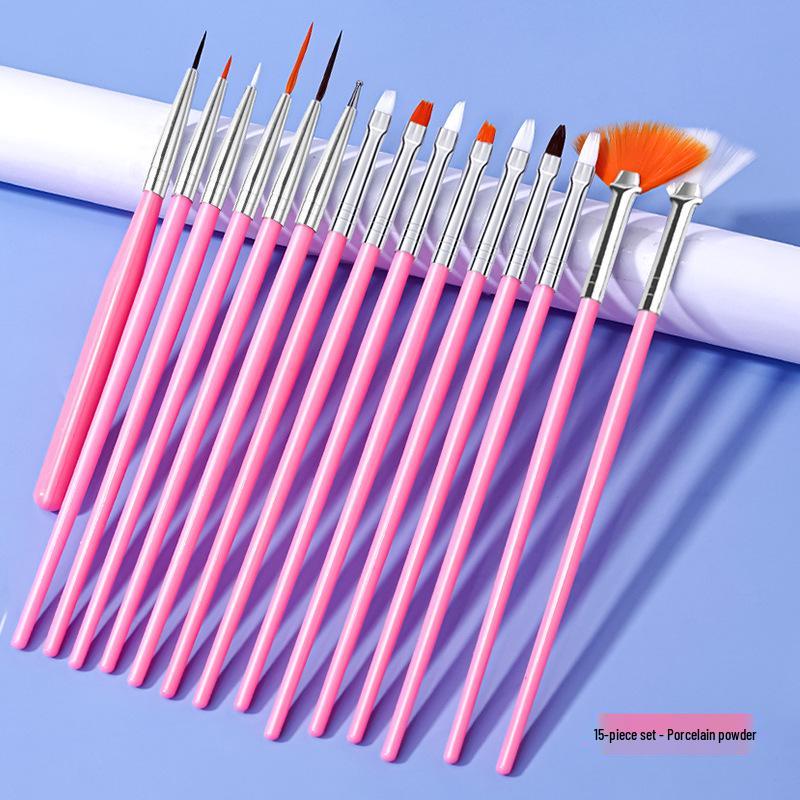 20-Piece Nail Art Brush & Rhinestone Dotting Pen Set
