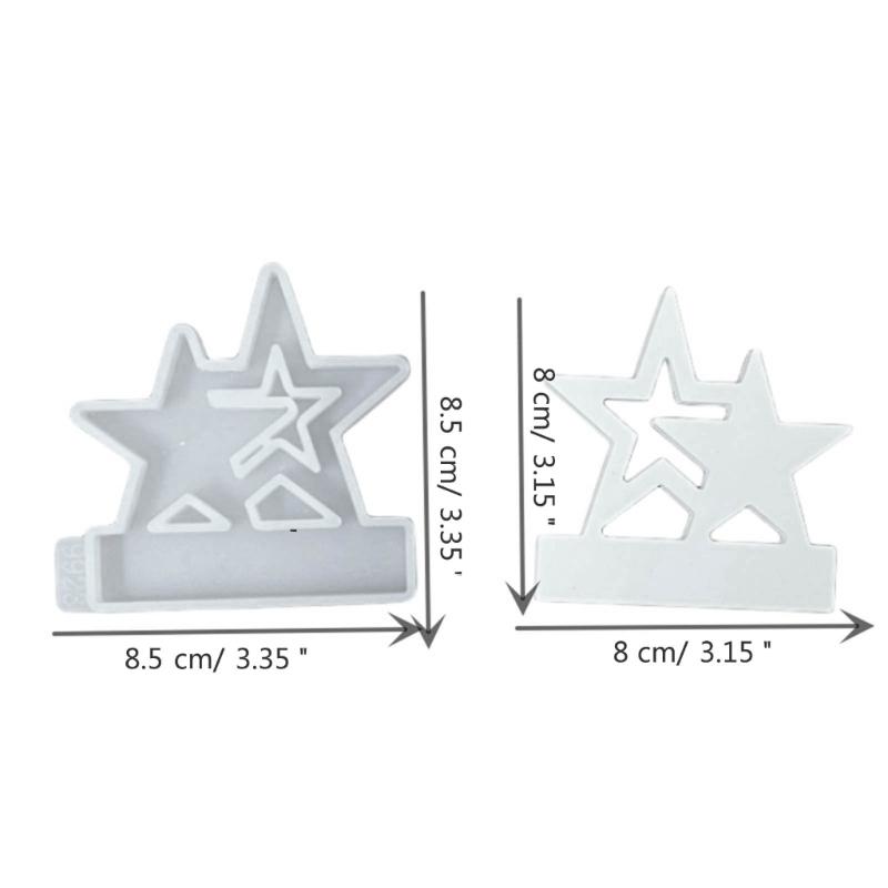Star Candle Holder Molds with Base for Making Candle Holder Tealight Holder Decorations Gypsum Ornament Art Craft
