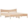 VidaXL Bed Frames with Headboard, Double Bed with Slat Base, Adult Bedroom Bed, Modern, 200x200 Cm Wood of 3216357